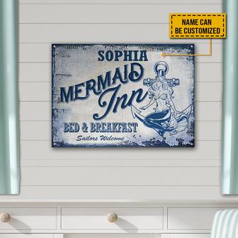 Personalized Mermaid Welcome Metal Sign - Gift for Home - Thegiftio UK