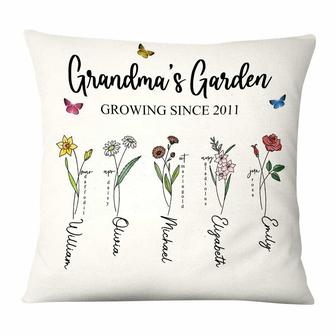 Personalized Birth Flower Pillow for Mom or Grandma - Thegiftio UK
