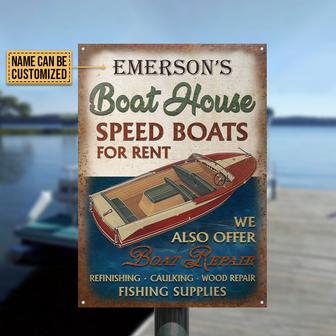 Personalized Motorboat Speed Boats For Rent Custom Metal - Thegiftio UK