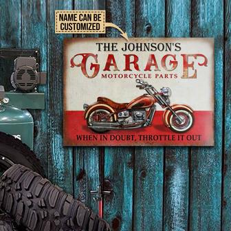 Personalized Motorcycle Garage Throttle Metal Sign - Thegiftio UK