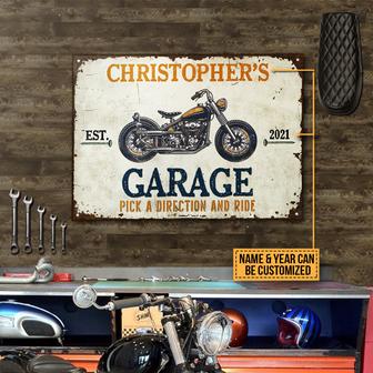 Motorcycling Direction Custom Metal Sign - Gift for Bikers - Thegiftio UK