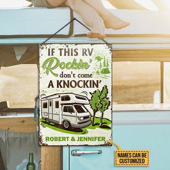 Motorhome Rockin Knockin Personalized Metal Sign - Thegiftio UK