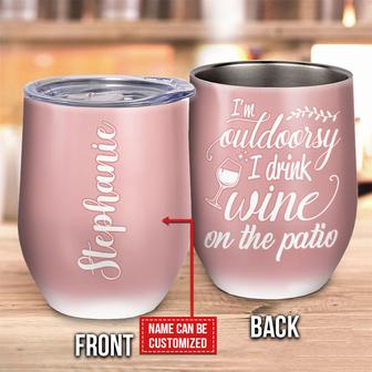 I'm Outdoorsy Custom Wine Tumbler - Gift for Wine Lovers - Thegiftio UK