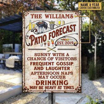 Personalized Patio Forecast Sunny With A Chance Metal Sign - Thegiftio UK