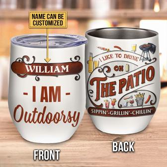 Personalized Patio Outdoorsy Drink Custom Wine Tumbler - Thegiftio UK
