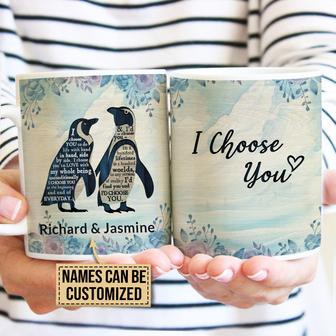 I Choose You Personalized Mug - Gift for Penguin Lovers - Thegiftio UK