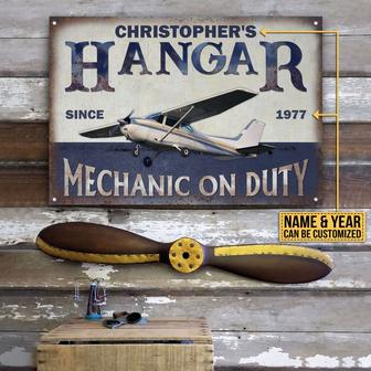 Personalized Pilot Hangar Mechanic Custom Metal Sign - Gift - Thegiftio UK