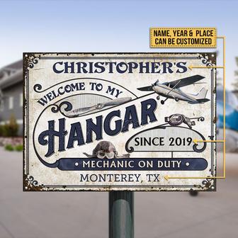 Pilot Hangar Mechanic On Duty Custom Metal Sign - Thegiftio UK