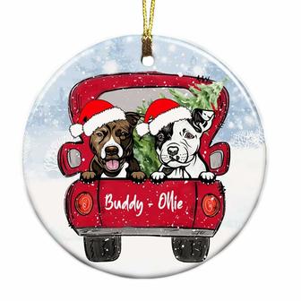 Personalized Pit Bull Dog Christmas Ornament - Thegiftio UK