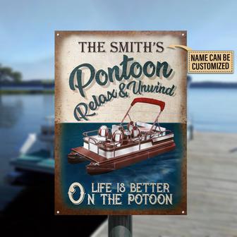 Pontoon Life Is Better Custom Metal Sign - Gift for Friends - Thegiftio UK