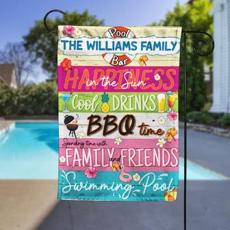 Personalized Pool Bar Cocktails Garden Flag for Home - Thegiftio UK