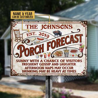 Personalized Porch Forecast Sunny With A Chance Custom Metal - Thegiftio UK