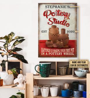 Personalized Pottery Studio First Pot Custom Metal Sign - Thegiftio UK