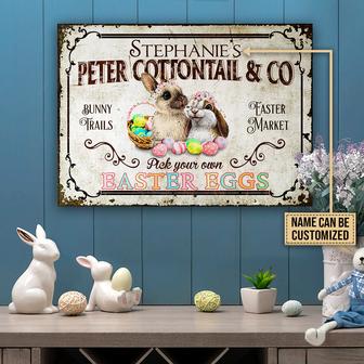 Personalized Rabbit Easter Peter Cottontail Metal Sign - Thegiftio UK