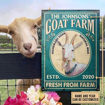 Personalized Saanen Goat Custom Metal Sign - Thegiftio UK