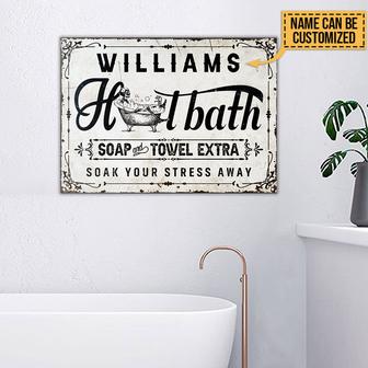Skeleton Hot Bath Soak Custom Metal Sign - Gift for Friends - Thegiftio UK