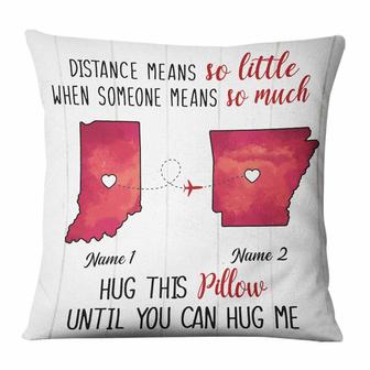 Personalized Long Distance Pillow for Couples - Thegiftio UK