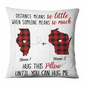 Personalized Long Distance Pillow for Loved Ones - Thegiftio UK