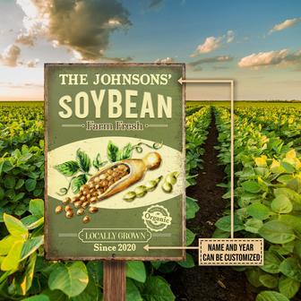 Soybean Farm Fresh Personalized Metal Sign - Farmer Gift - Thegiftio UK