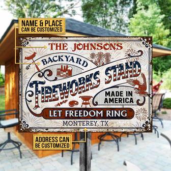 Personalized Stars & Stripes Fireworks Stand Custom Metal - Thegiftio UK