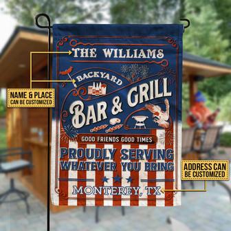 Personalized Stars Stripes Grilling Proudly Flag - Thegiftio UK