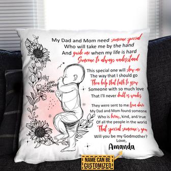 Sunflower My Dad And Mom Need Someone Special Custom Pillow - Thegiftio UK