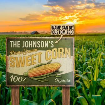 Sweet Corn Home Grown Custom Metal Sign - Gift for Farmers - Thegiftio UK