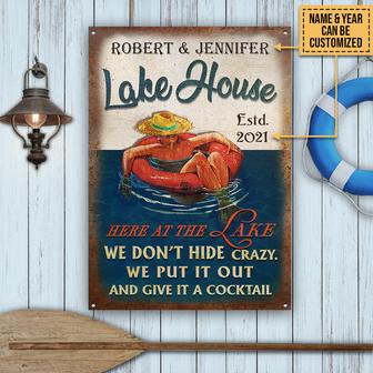 Don't Hide Crazy Personalized Metal Sign - Lake House Gift - Thegiftio UK
