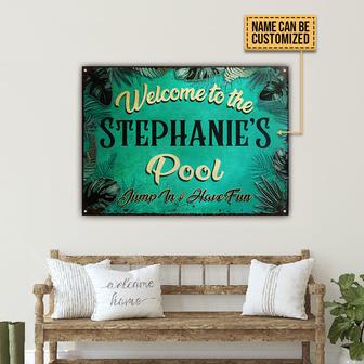 Jump In Have Fun Personalized Metal Sign - Pool Lovers Gift - Thegiftio UK