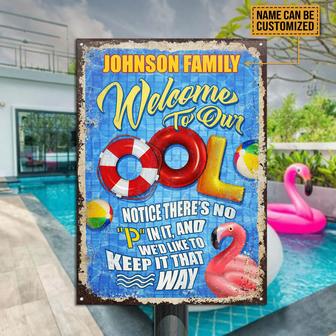 Personalized Swimming Pool No P Custom Metal Sign - Gift - Thegiftio UK