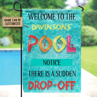 Swimming Pool Sudden Drop Custom Flag - Gift for Pool Owners - Thegiftio UK