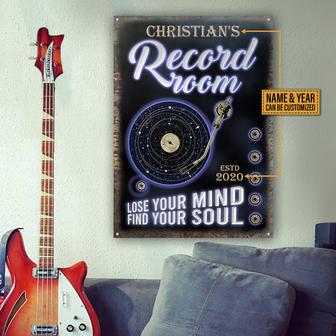 Personalized Vinyl Record Room Custom Metal Sign - Gift - Thegiftio UK