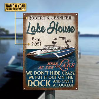 Wake Boat Lake Crazy Custom Metal Sign - Gift for Boaters - Thegiftio UK
