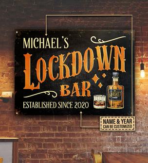 Whiskey Lockdown Bar Custom Metal Sign - Gift for Friends - Thegiftio UK