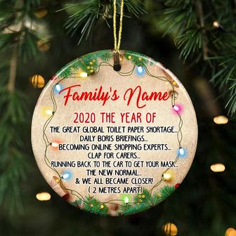 Personalized Gift For Christmas, Gift For Family, Lockdown Year Of Ornament - Thegiftio UK