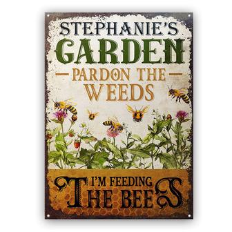 Pardon The Weeds Custom Metal Sign - Gift for Gardeners - Thegiftio UK