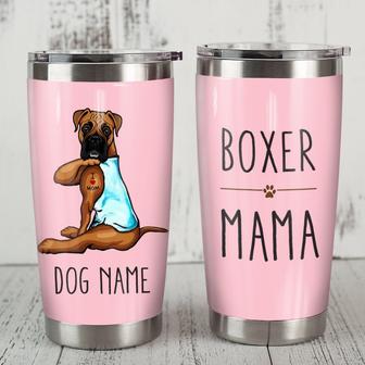 Personalized Dog Mom Boxer Dog I Love Mom Steel Tumbler S SMY205 81O36 - Thegiftio UK