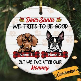 Personalized Dear Santa Dog Christmas Ornament - Thegiftio UK