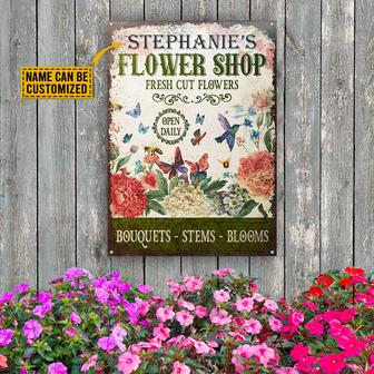 Personalized Floristry Cut Fresh Custom Metal Sign - Gift - Thegiftio UK