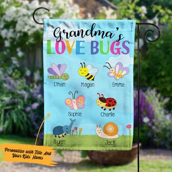 Personalized Garden Flag for Grandma's Love Bugs - Thegiftio UK