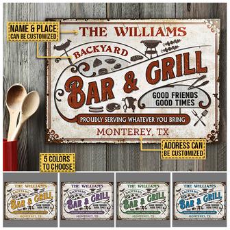 Personalized Grilling Proudly Serving Metal Sign - Gift - Thegiftio UK
