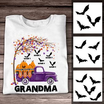 Personalized Mom Grandma Fall Halloween T Shirt - Thegiftio UK