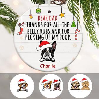 Personalized Thanks Dog Dad Christmas Ornament - Thegiftio UK