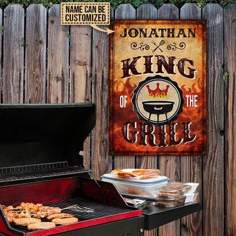 BBQ King Grill Personalized Metal Sign - Gift for Grillers - Thegiftio UK