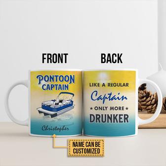 Pontoon Captain More Drunker Custom Mug - Gift for Boaters - Thegiftio UK