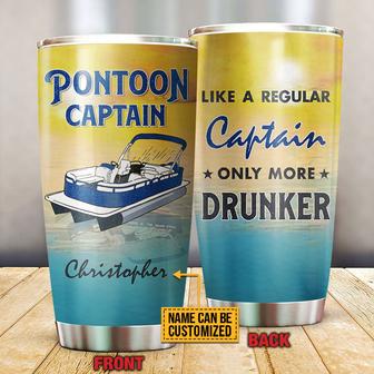 Pontoon Captain More Drunker Custom Tumbler - Boating Gift - Thegiftio UK