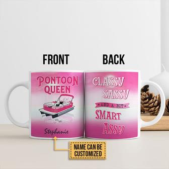 Pontoon Queen Classy Custom Mug - Gift for Boating Lovers - Thegiftio UK