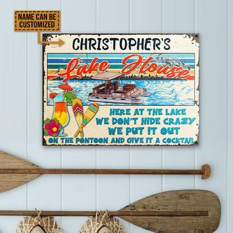 Pontooning We Don't Hide Crazy Custom Metal Sign - Thegiftio UK