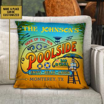 Pool Summer Vibe Bar Grill Custom Pillow - Gift for Friends - Thegiftio UK