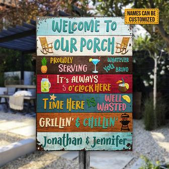 Porch Welcome Proudly Serving Custom Metal Sign - Home Gift - Thegiftio UK